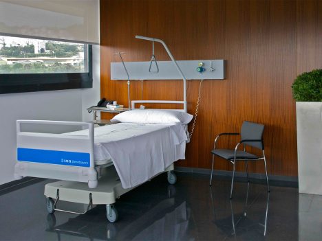 Proyecto de decoración de IMQ Zorrotzaurre - Habitación de pacientes