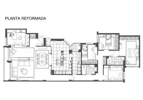 Reforma Integral en Bilbao | Plano posterior de la Vivienda